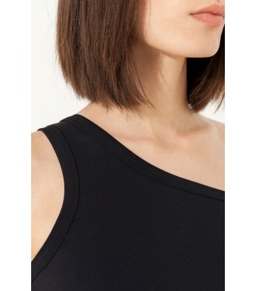 REMY Ribbed One-shoulder Top