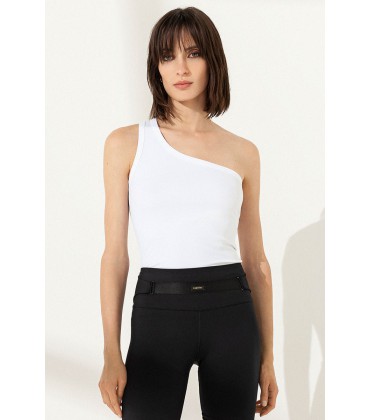 REMY Ribbed One-Shoulder Top