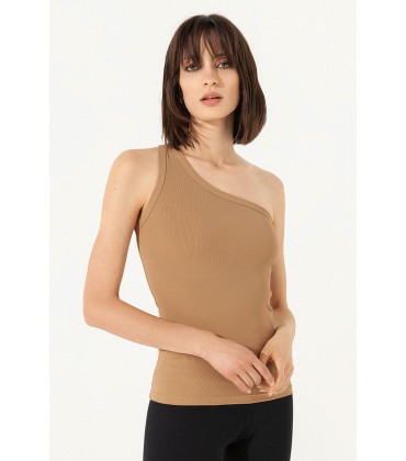 REMY Ribbed One-Shoulder Top